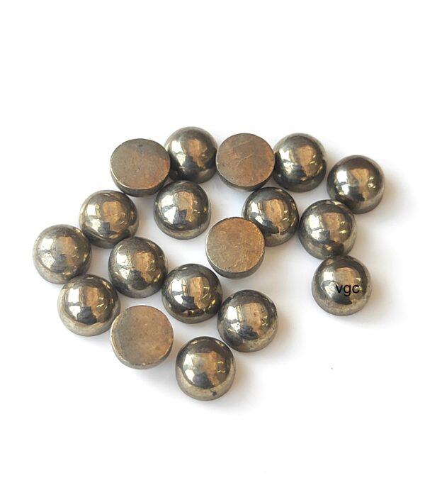 Natural Pyrite 10 mm Round Cabochon – AAA Quality Pyrite Round 10mm