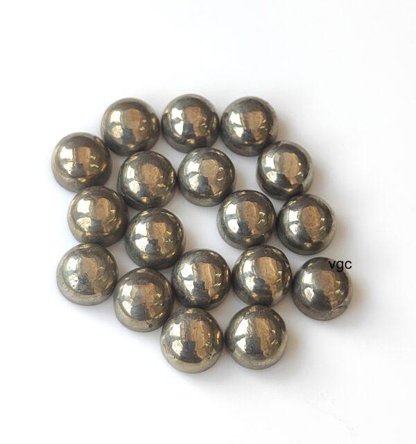 Natural Pyrite 10 mm Round Cabochon – AAA Quality Pyrite Round 10mm