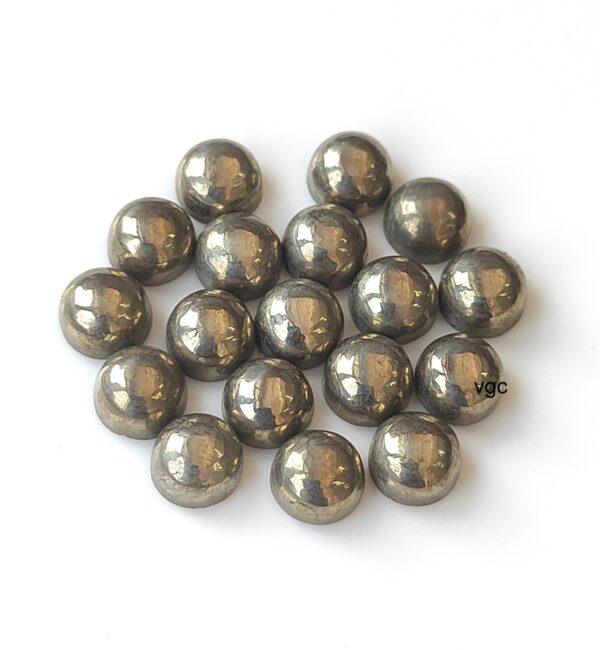 Natural Pyrite 10 mm Round Cabochon – AAA Quality Pyrite Round 10mm