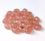 Natural Strawberry Quartz 10×12 mm Oval Cabochon – AAA Quality Strawberry Quartz Oval 10x12mm