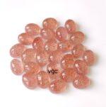 Natural Strawberry Quartz 10×12 mm Oval Cabochon – AAA Quality Strawberry Quartz Oval 10x12mm