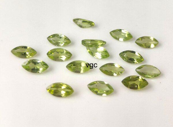 Natural Peridot 2×4 mm Marquise Cut Faceted – AAA Quality Peridot Marquise 2x4mm