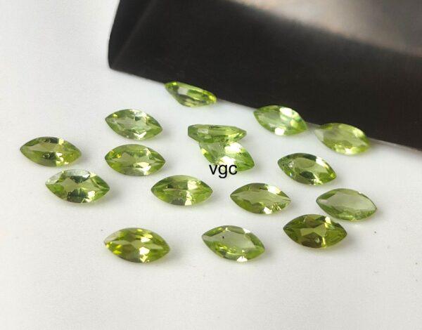 Natural Peridot 2×4 mm Marquise Cut Faceted – AAA Quality Peridot Marquise 2x4mm