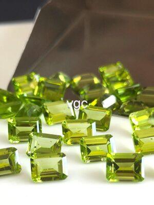 Natural Peridot 5×7 mm Octagon Cut Faceted – AAA Quality Peridot Octagon 5x7mm
