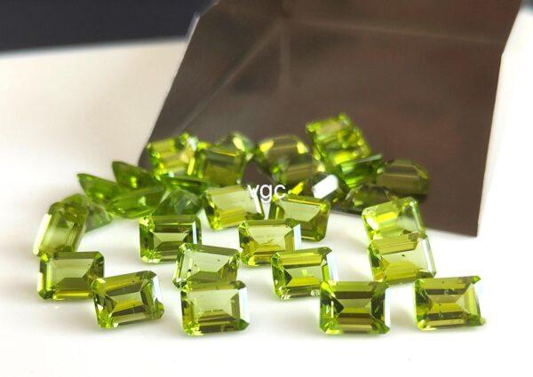 Natural Peridot 5×7 mm Octagon Cut Faceted – AAA Quality Peridot Octagon 5x7mm