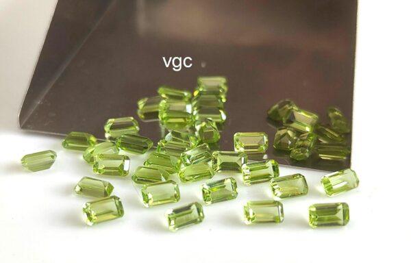 Natural Peridot 3×5 mm Octagon Cut Faceted – AAA Quality Peridot Octagon 3x5mm