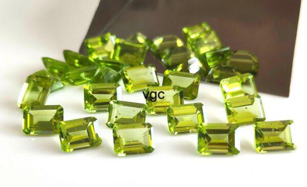 Natural Peridot 5×7 mm Octagon Cut Faceted – AAA Quality Peridot Octagon 5x7mm