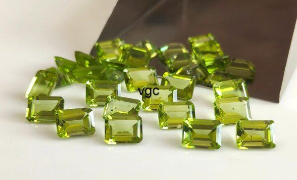 Natural Peridot 5×7 mm Octagon Cut Faceted – AAA Quality Peridot Octagon 5x7mm
