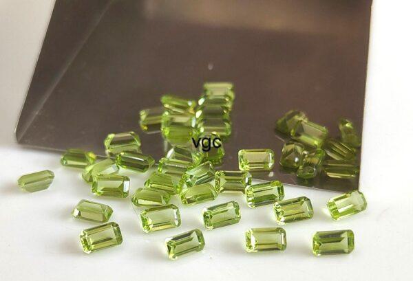 Natural Peridot 3×5 mm Octagon Cut Faceted – AAA Quality Peridot Octagon 3x5mm