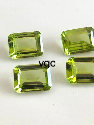 Natural Peridot 7×9 mm Octagon Cut Faceted – AAA Quality Peridot Octagon 7x9mm