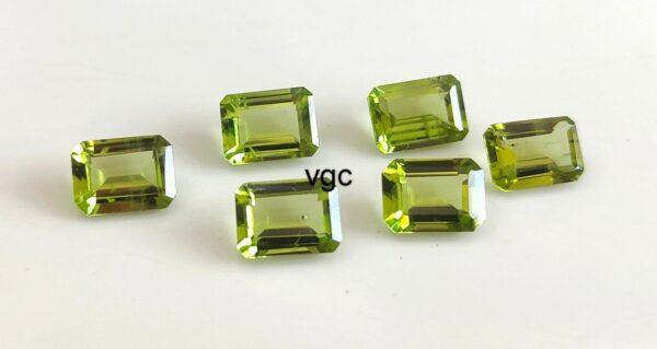 Natural Peridot 7×9 mm Octagon Cut Faceted – AAA Quality Peridot Octagon 7x9mm
