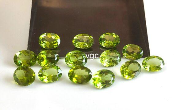 Natural Peridot 6×8 mm Oval Cut Faceted – AAA Quality Peridot Oval 6x8mm