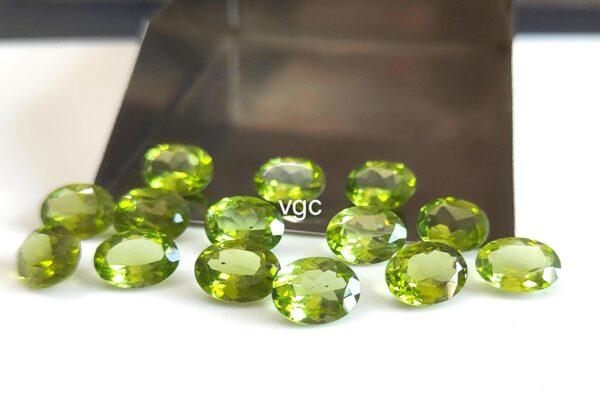Natural Peridot 6×8 mm Oval Cut Faceted – AAA Quality Peridot Oval 6x8mm