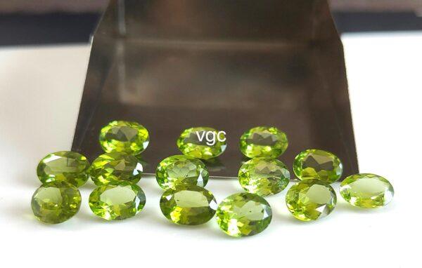 Natural Peridot 6×8 mm Oval Cut Faceted – AAA Quality Peridot Oval 6x8mm