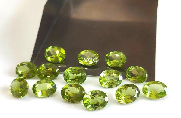 Natural Peridot 6×8 mm Oval Cut Faceted – AAA Quality Peridot Oval 6x8mm