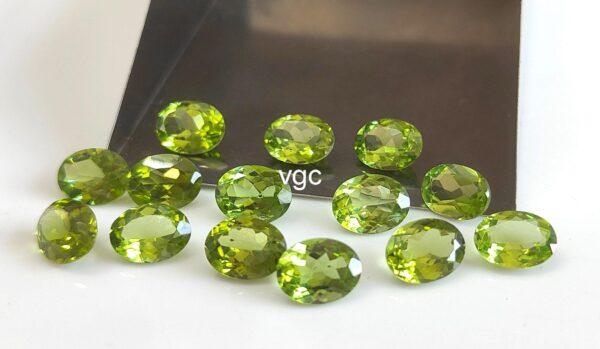 Natural Peridot 6×8 mm Oval Cut Faceted – AAA Quality Peridot Oval 6x8mm