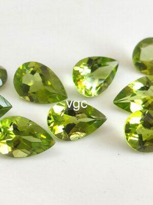Natural Peridot 6×8 mm Pear Cut Faceted – AAA Quality Peridot Pear 6x8mm