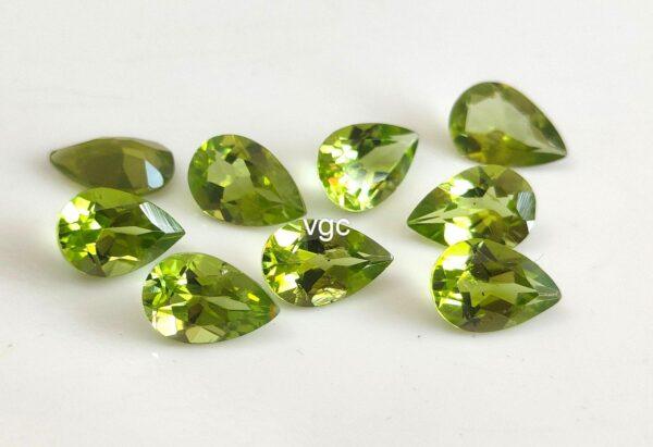 Natural Peridot 6×8 mm Pear Cut Faceted – AAA Quality Peridot Pear 6x8mm