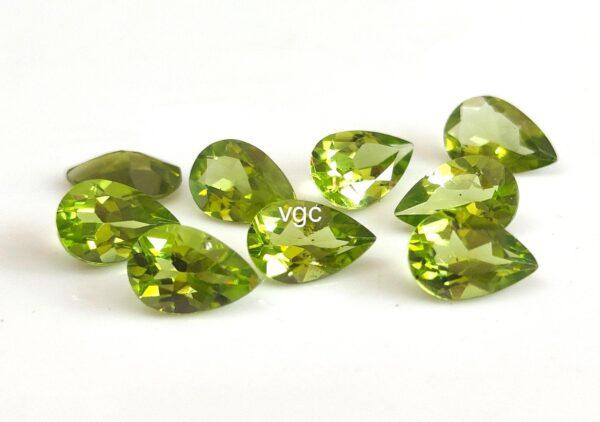 Natural Peridot 6×8 mm Pear Cut Faceted – AAA Quality Peridot Pear 6x8mm