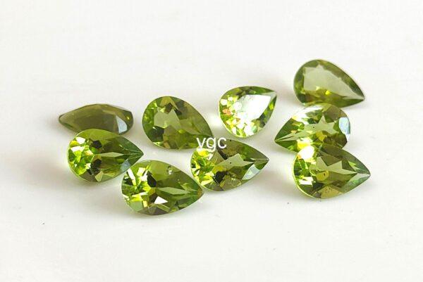 Natural Peridot 6×8 mm Pear Cut Faceted – AAA Quality Peridot Pear 6x8mm