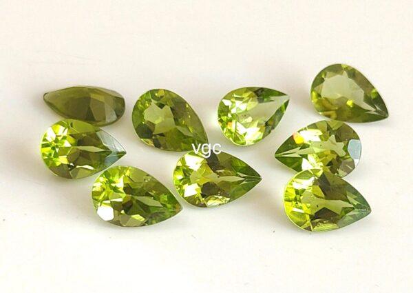 Natural Peridot 6×8 mm Pear Cut Faceted – AAA Quality Peridot Pear 6x8mm