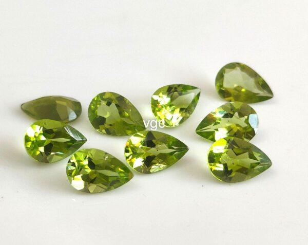 Natural Peridot 6×8 mm Pear Cut Faceted – AAA Quality Peridot Pear 6x8mm