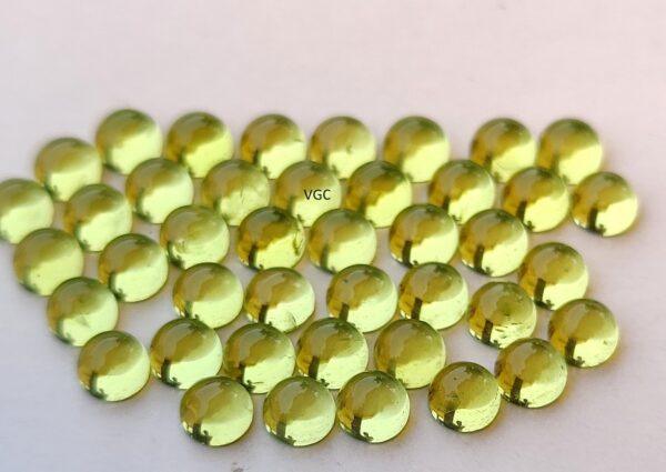 Natural Peridot 3 mm Round Cabochon – AAA Quality Peridot Round 3mm
