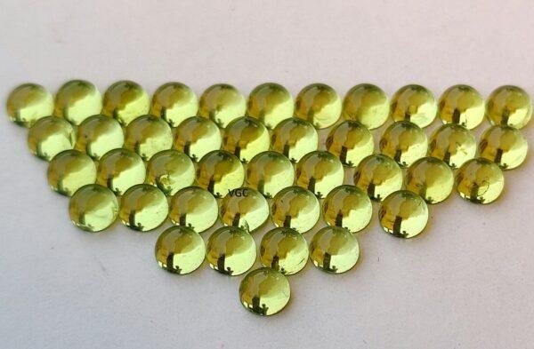 Natural Peridot 7 mm Round Cabochon – AAA Quality Peridot Round 7mm