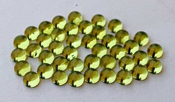 Natural Peridot 7 mm Round Cabochon – AAA Quality Peridot Round 7mm