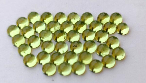 Natural Peridot 3 mm Round Cabochon – AAA Quality Peridot Round 3mm