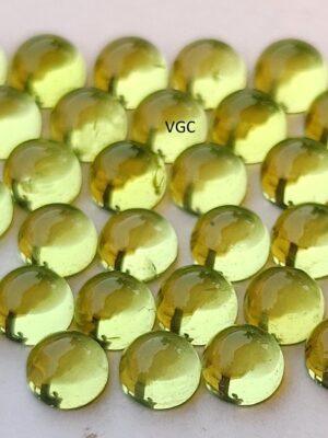 Natural Peridot 6 mm Round Cabochon – AAA Quality Peridot Round 6mm