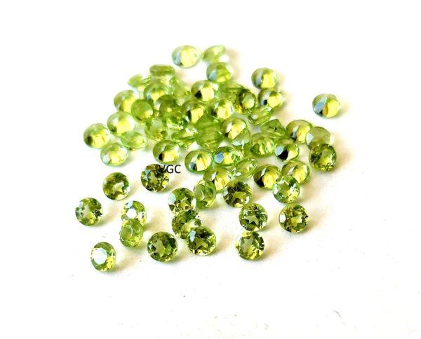 Natural Peridot 1 mm Round Cut Faceted – AAA Quality Peridot Round 1mm