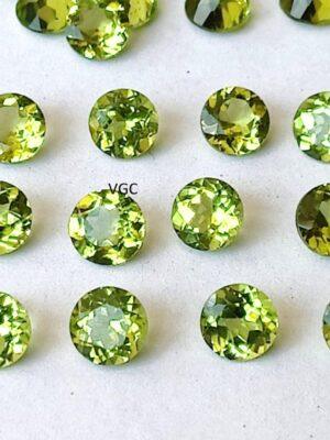 Natural Peridot 3.50 mm Round Cut Faceted – AAA Quality Peridot Round 3.50mm