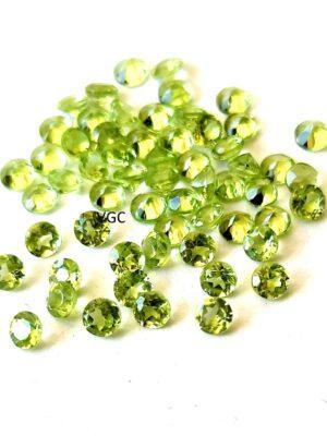 Natural Peridot 1 mm Round Cut Faceted – AAA Quality Peridot Round 1mm