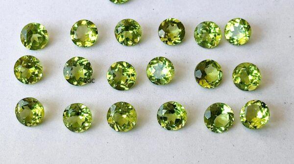 Natural Peridot 3.50 mm Round Cut Faceted – AAA Quality Peridot Round 3.50mm