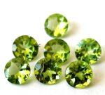 Natural Peridot 9 mm Round Cut Faceted – AAA Quality Peridot Round 9mm