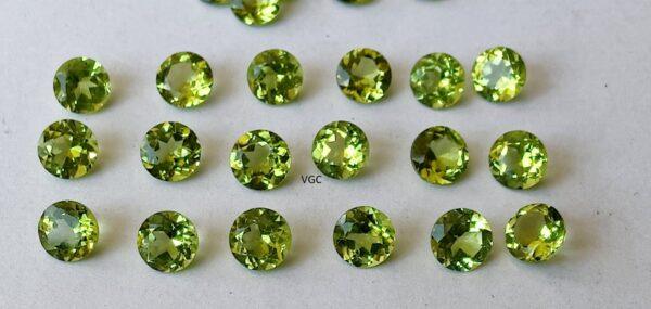 Natural Peridot 3.50 mm Round Cut Faceted – AAA Quality Peridot Round 3.50mm