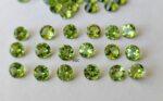 Natural Peridot 3.50 mm Round Cut Faceted – AAA Quality Peridot Round 3.50mm