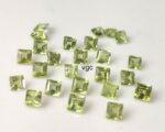 Natural Peridot 3 mm Square Cut Faceted – AAA Quality Peridot Square 3mm