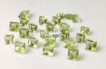 Natural Peridot 3 mm Square Cut Faceted – AAA Quality Peridot Square 3mm