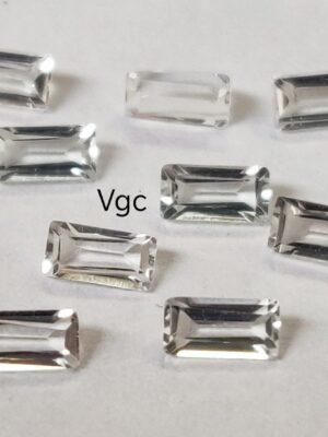 Natural White Topaz 2×4 mm Baguette Faceted Cut – AAA Quality White Topaz Baguette Faceted Cut 2x4mm