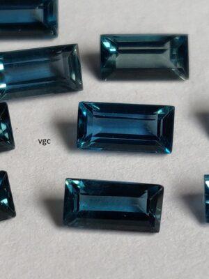 Natural London Blue Topaz 2×4 mm Baguette Faceted Cut – AAA Quality London Blue Topaz Baguette Faceted Cut 2x4mm