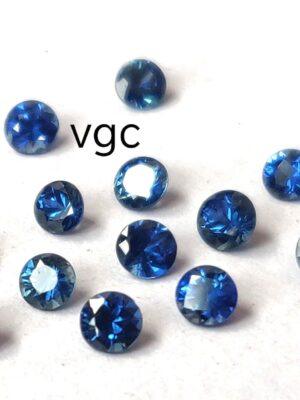Natural Blue Sapphire 1.75 mm Round Diamond Faceted Cut – AAA Quality Blue Sapphire Round Diamond Cut 1.75mm