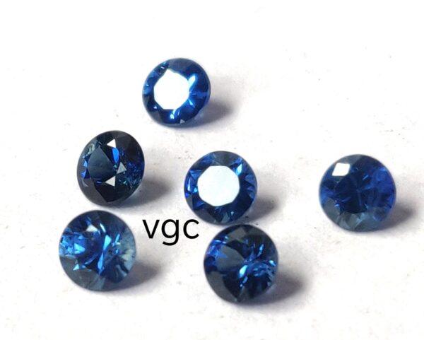 Natural Blue Sapphire 2.75 mm Round Diamond Faceted Cut – AAA Quality Blue Sapphire Round Diamond Cut 2.75mm