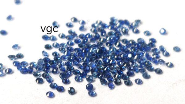 Natural Blue Sapphire 1.25 mm Round Diamond Faceted Cut – AAA Quality Blue Sapphire Round Diamond Cut 1.25mm