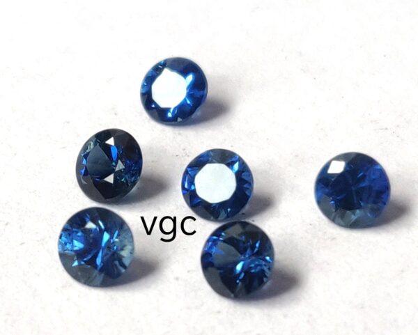 Natural Blue Sapphire 2.75 mm Round Diamond Faceted Cut – AAA Quality Blue Sapphire Round Diamond Cut 2.75mm