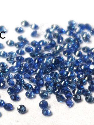 Natural Blue Sapphire 1 mm Round Diamond Faceted Cut – AAA Quality Blue Sapphire Round Diamond Cut 1mm