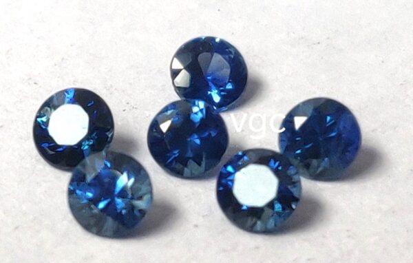 Natural Blue Sapphire 2.75 mm Round Diamond Faceted Cut – AAA Quality Blue Sapphire Round Diamond Cut 2.75mm