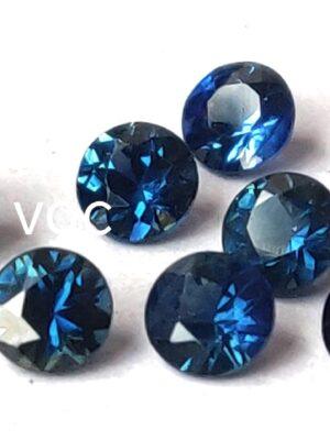 Natural Blue Sapphire 2.75 mm Round Diamond Faceted Cut – AAA Quality Blue Sapphire Round Diamond Cut 2.75mm