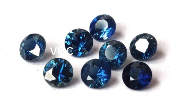 Natural Blue Sapphire 2.75 mm Round Diamond Faceted Cut – AAA Quality Blue Sapphire Round Diamond Cut 2.75mm